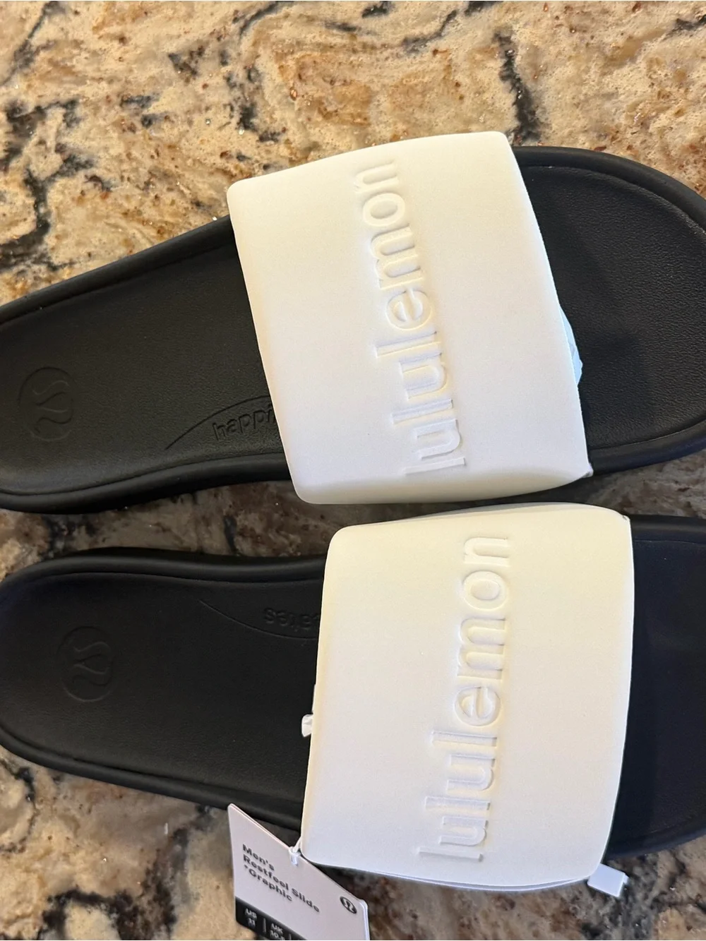 Lululemon Men’s Slide Sandals - Black & White